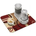 thumbnail image 4 of Tapis d'Égouttage en Caoutchouc Lavables à Motifs Abstraits d'Arcs et de Formes Rouges pour Comptoir de Cuisine, Maison, Grand Tapis de Bar à Café, Accessoires et Déco pour Ustensiles, Vaisselle à Pied 18 Pieds''x24 Pieds'', 4 of 5