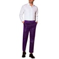 thumbnail image 2 of INSPIRE CHIC Glitter Pants for Men's 70s Disco Metallic Trousers Straight Leg Party Sequin Pants 30 Purple, 2 of 5