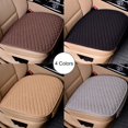thumbnail image 3 of funda de asiento de coche auto accesorios tela de lino transpirable protector alfombrilla cojín delantero trasero cuatro estaciones lino, 3 of 4