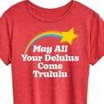 thumbnail image 3 of Instant Message - May All Your Delulus Come Trululu - Women's Short Sleeve Graphic T-Shirt, 3 of 6