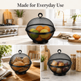thumbnail image 7 of Metal Mesh Fruit Bowl with Lid & Basket - Mesh Fruit Basket with Lid Metal Protective Fruit Holders, Countertop Vegetable Strainers, Food Storage Containers for Kitchen, 7 of 7