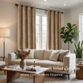 thumbnail image 2 of SNITIE Crushed Velvet Grommet Curtains, 2 Panels Luxurious Thermal Insulated Soundproof Drapes, Light-Filtering Soft Durable Window Treatments for Living Room Office, 2 of 8