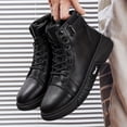 thumbnail image 2 of Men's High-Top Flat Shoes, Mid-Calf Casual Shoes for Men Upper, British Boots,, 2 of 6