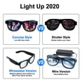 thumbnail image 3 of Gafas inalámbricas YourFocus con luz LED que brillan en la oscuridad, gafas de neón para fiestas rave, EDM, Halloween, Navidad (rosas), 3 of 6
