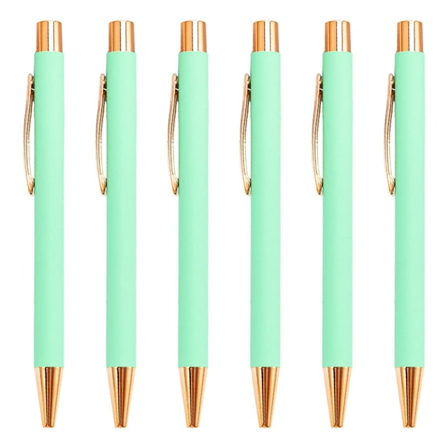HLONK 6x Stylo à Bille Rétractable 1.0mm Stylo d'Écriture Stylo RollerStylo de Papeterie