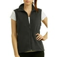 thumbnail image 4 of Women's Polar Fleece Zipper Vest Sleeveless Jacket, Charcoal Gray 3XL, 1 Pack, 4 of 8