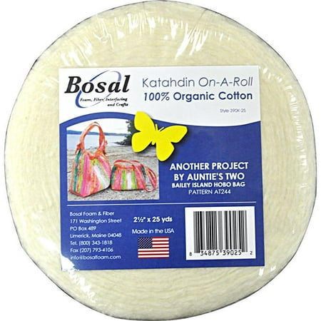 UPC: 0834875390252 | Bosal Batting Katahdin 100% Org Cotton 2.5 x25yd