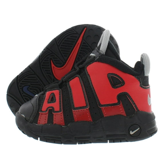 Nike Air More Uptempo Infant/Toddler Shoes Size 4, Color: Black/Red