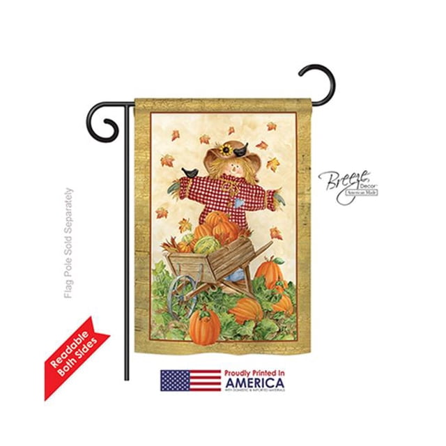 Breeze Decor 63043 Drapeau de Jardin Impression Recto-Verso de Récolte et d'Automne - 13 x 18,5 Po.