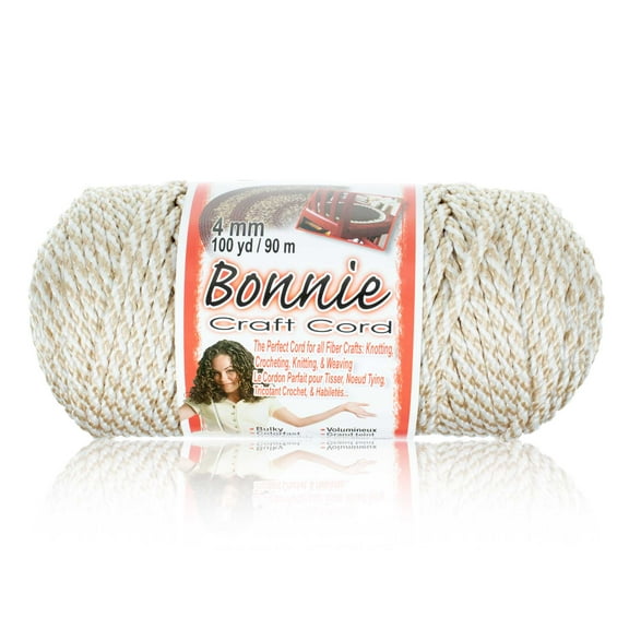 Craft County Bonnie Macrame Cord - 4mm - 100 yd Lengths - Various Colors