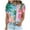 Multicolor Tops for Summer_z, variant on jtjvou Women's Trendy Fashion Short Sleeve Shirts Summer Going out Tops for Teen Sunset Print Tuinc Lady Round Neck Tees Casual Loose Multicolor,L