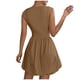thumbnail image 4 of mfyjkho Vestidos de tallas grandes, Vestido corto sin mangas con cuello redondo y bolsillos lisos para mujer Vestidos para invitadas de boda para mujer xxl, 4 of 9