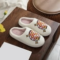 thumbnail image 3 of Vamuko House Slippers for Woman 2025 Warm Fluffy Slippers Cute Non-Slip Winter Slip on Shoes Cushioned Christmas Slippers Ginger 4.5, 3 of 7