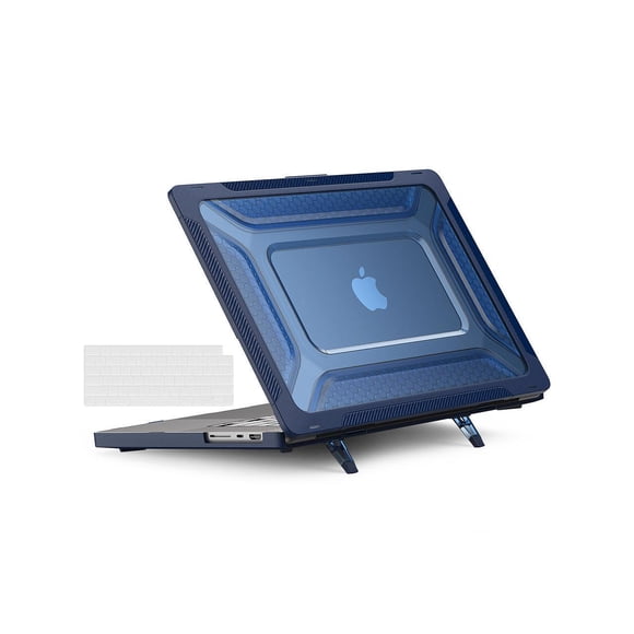 Case for MacBook Pro 14 inch 2023 2022 2021 M2 A2779 A2442 M1 Chip with Touch ID, Heavy Duty Hard Protective Cover Shell with Kickstand, Keyboard Skin