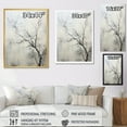 thumbnail image 4 of Designart "Monochromatic Birds Silhouette" Landscape Trees Floater Framed Wall Decor, 4 of 5