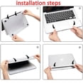 thumbnail image 6 of Luxury Litchi Leather MacBook Case, White Laptop Case for MacBook Air 13 Macbook Pro 13 16 14 15 A1990 with Cutting Out Logo (Cutting out logo,Pro 14 A2779), 6 of 6