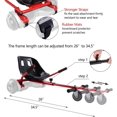 thumbnail image 3 of Wonder Wheels Hover Kart Go Kart Adjustable Seat Attachment for 6.5" Hover-Rider Buggy - Red, 3 of 7
