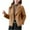 #1041 Khaki, variant on Felirenzacia Women's Winter Single Breasted Wool Coat Long Sleeve Notch Lapel Short Trench Coat
