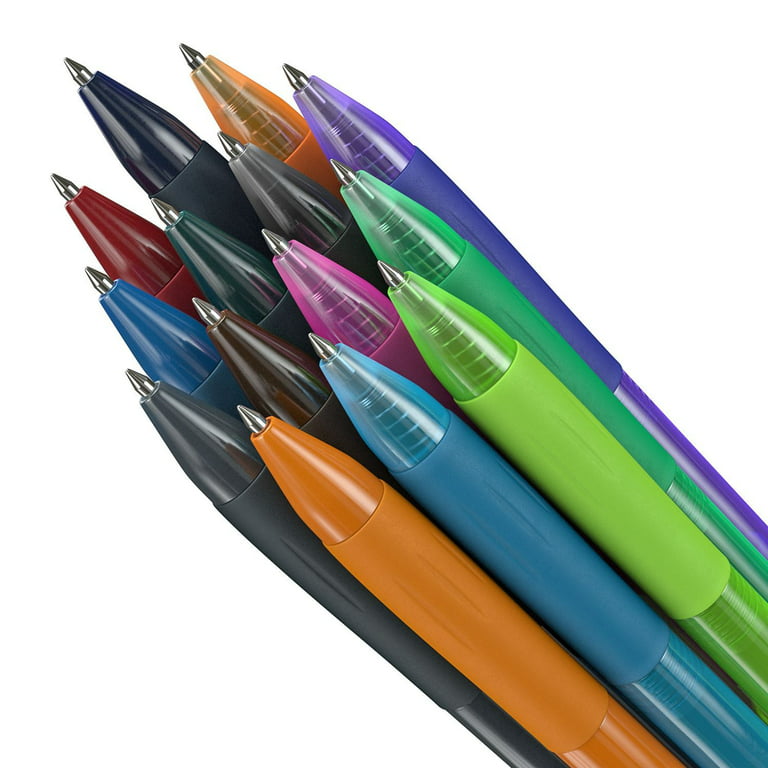 Arteza Retractable Gel Ink Colored Pens Set, Vintage & Bright Colors -  Doodle, Draw, Journal - 24 Pack