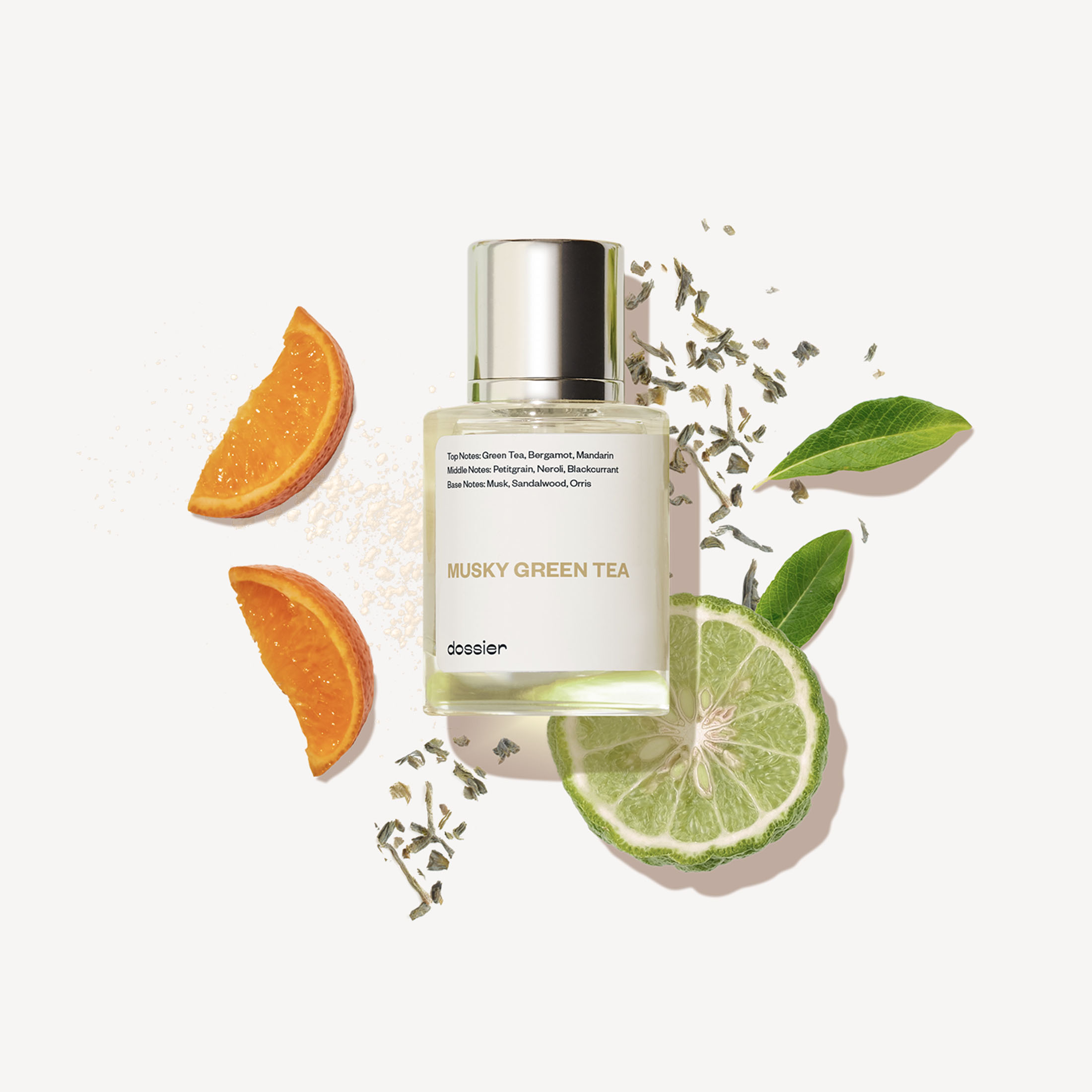 Dossier Musky Green Tea Eau De Parfum, Inspired by Creed's Silver Mountain Water, Unisex Perfume, 1.7 oz