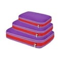 thumbnail image 1 of Juego de 3 cubos de compresión para embalaje, reutilizables, para maletas de viaje Violeta, 1 of 9