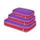 thumbnail image 1 of Juego de 3 cubos de compresión para embalaje, reutilizables, para maletas de viaje Violeta, 1 of 9