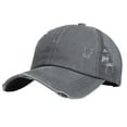thumbnail image 2 of UJNDER Women's Ponytail Hat Baseball Cap High Messy Bun Cap Quick Drying Mesh Design for Comfort Grey, 2 of 3