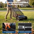 thumbnail image 6 of 26-Inch Push Lawn Sweeper with 7 Cu. Ft. Hopper, Carbon Steel Frame, Adjustable Height Yard Cleaner, 6 of 7