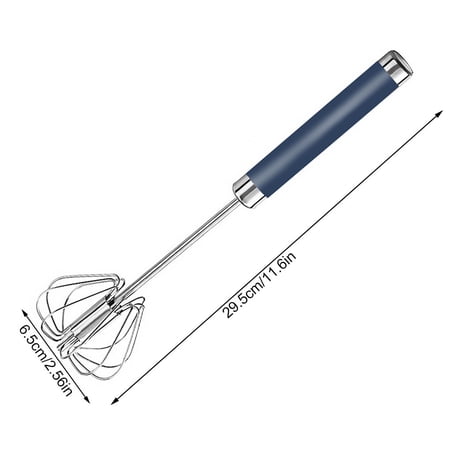 Manual Egg Whisk Stainless Steel Press Rotary Mixer Press Rotary Egg ...