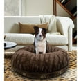 thumbnail image 1 of Bessie and Barnie  Signature Wild Kingdom/ Godiva Brown Luxury Extra Plush Faux Fur Bagel Pet / Dog Bed XL - 50", 1 of 5