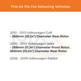 thumbnail image 2 of MAX Advanced Brakes - Brake Kit For 2005-2010 VW Jetta| Carbon Ceramic Brake Pad and Rotor Kit Front and Rear| Daily Driving Geomet Coated Brake Rotors, 2 of 9