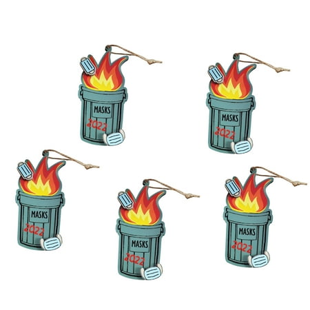 

2022 Dumpster Fire Christmas Ornament Christmas Tree Wooden Pendants