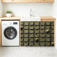 thumbnail image 3 of Impasto Grid Cabinet Curtains for Kitchen 11"W x 13"L, Modern Abstract Olive Green Square Paint Swatches Vanity Cabinet Curtains Magic Tape Short Curtain Decor Privacy Panel for Bathroom Laundry, 3 of 9