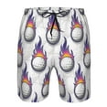 thumbnail image 3 of Lsque Golf balls Pattern Men's Swim Trunks Hawaiian Beach Bathing Suit Swimsuits Beach Quick-Dry Shorts with Pockets-X-Large, 3 of 6