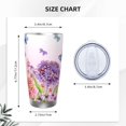 thumbnail image 4 of Picia Flowers And Colorful Butterflies Pattern 20 oz Tumbler Stainless Steel Vacuum Insulated Coffee Ice Cup Double Wall Travel Flask Dual Lid Water Bottle, Eco-friendly Car Cup, 4 of 8