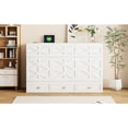 thumbnail image 6 of White Queen Size Bed With Stylish Patterns - Add Character To Room Brushed Plentiful Storage Facilities. Space Utilization Artistry. 450lb Stable Capacity. & Outlet Services. Sophisticated Strip, 6 of 6