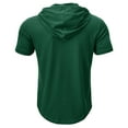 thumbnail image 3 of Aofany Mens Short Sleeve Hoodies Tops Solid Hooded T Shirt Gym Workout Pullover Athletic Shirts, 3 of 7