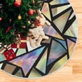 thumbnail image 5 of GZHJMY Iridescent Triangles Abstract Christmas Tree Skirt 36" Christmas Decorations Indoor Outdoor Tree Skir for Home Holiday Party Decorations Gift, 5 of 5