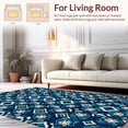 thumbnail image 2 of ODIKA 3'x5' Machine Washable Non-Slip Area Rug, Abstract Interlocking Triangles High Traffic Rug, Blue, 293432, 2 of 7