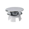2pc Bathroom Basin Sink Hole Overflow Replacement Cover Chrome Round