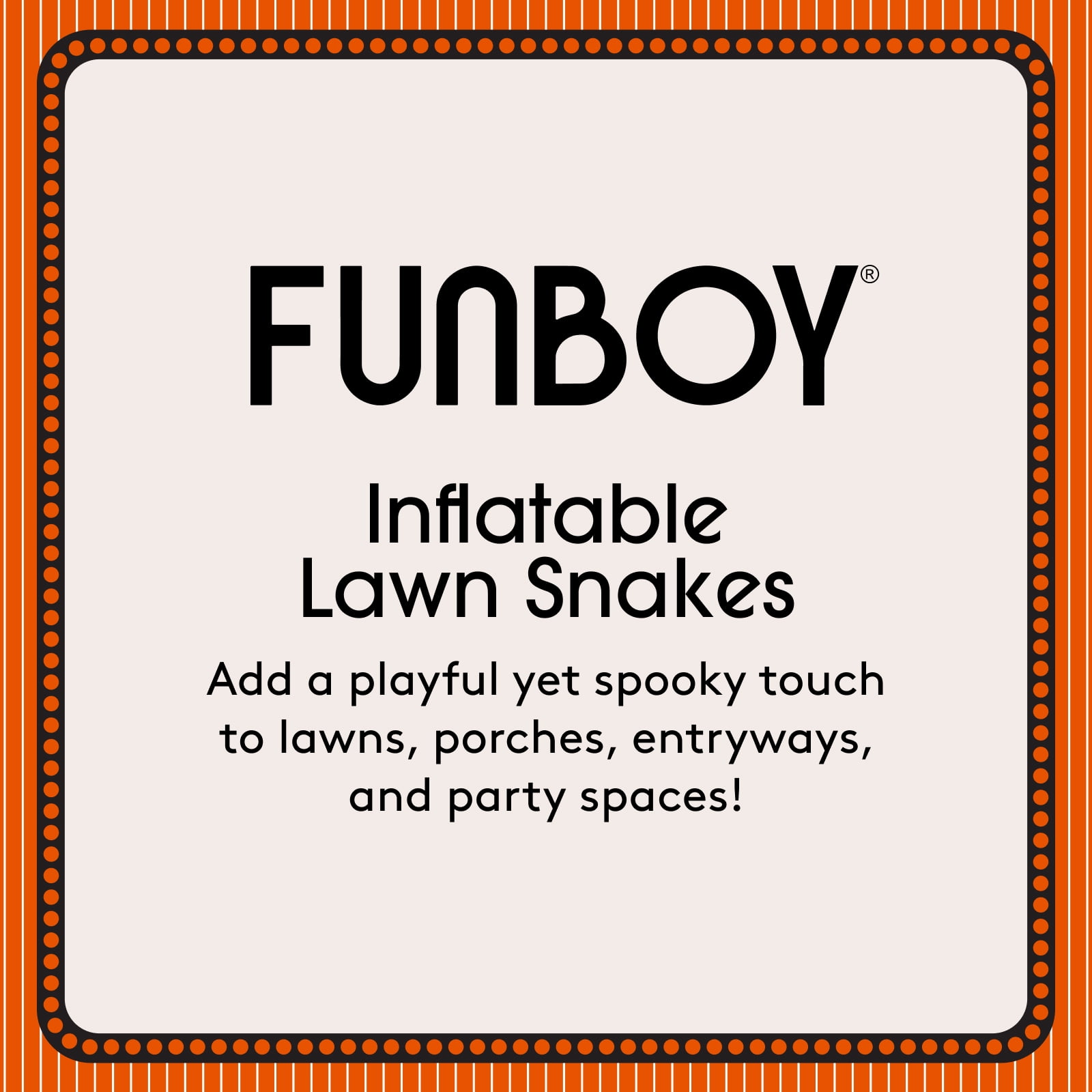 FUNBOY Inflatable Halloween Lawn Snakes 3-Pack, Black & White Outdoor Decor with Bonus Ghost
