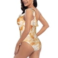 thumbnail image 4 of Pofeuu Watercolor Sea Shells Print Women's One Piece Swimsuits One Shoulder Swimwear Asymmetric Ruffle Monokinis Bathing Suits-Medium, 4 of 6