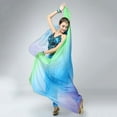 thumbnail image 3 of Women's Chiffon Belly Dance Veils Hand Scarves Gradual Colors, 3 of 4