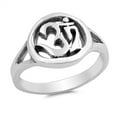 thumbnail image 1 of Om Sign Cutout Ring .925 Sterling Silver Band Jewelry Female Male Unisex Size 6, 1 of 4