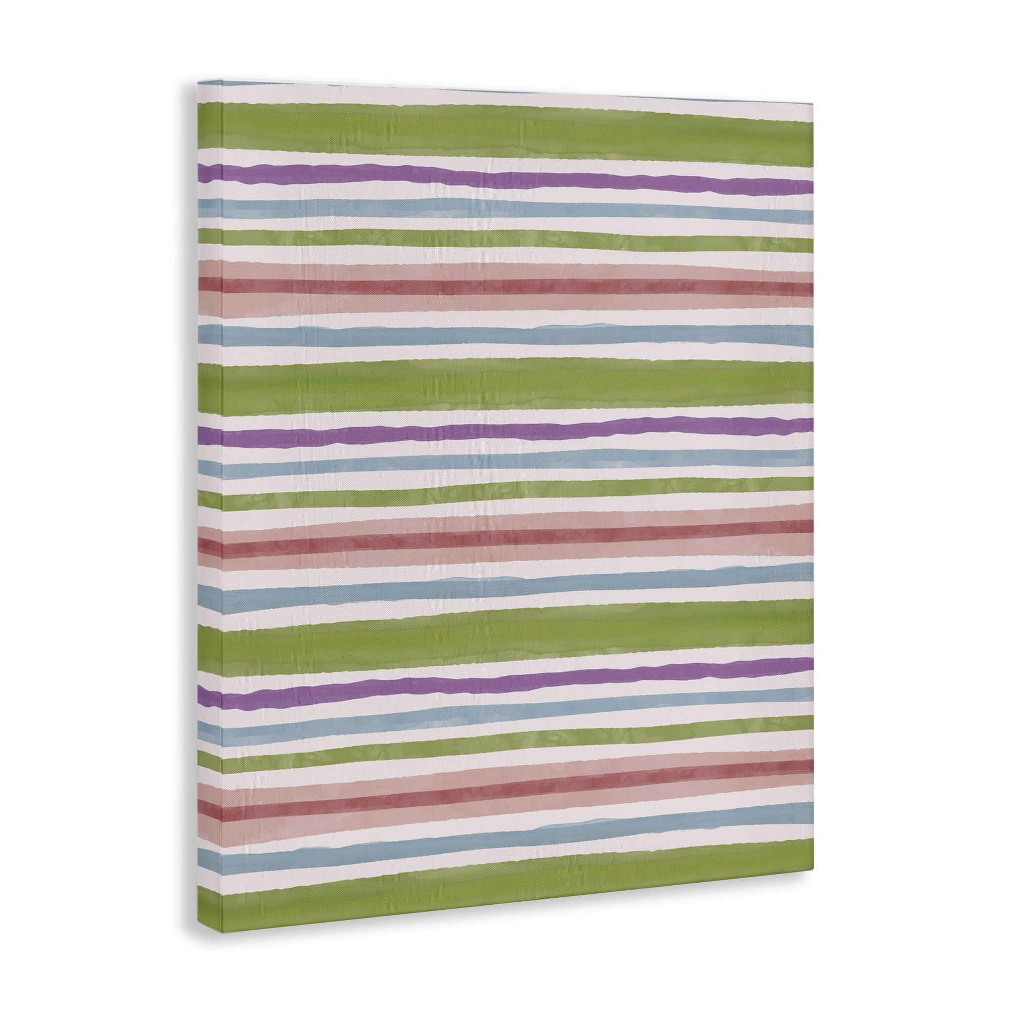 Stupell Industries Fun Stripes Pattern Abstract Painting Wrapped Canvas Art Print Wall Art, 16 x 20