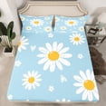 thumbnail image 2 of Homewish Kids Children Floral Daisy Full Size Sheets 4-Piece,Rustic Chic Flowers Breathable Bed Sheets,Spring Garden Lightweight Sheet Sets,Breathable Home Decor, 2 of 7