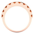 thumbnail image 5 of 1 ctw Wedding Band for Women - 18K Rose Gold Simulated Red Diamond Stackable Eternity Ring, 5 of 6