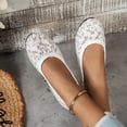 thumbnail image 6 of Shallow Cut Lace Trim Women's Dress Shoes Comfortable Plus Size Office Work Daily Wear Spring Summer White 6.5, 6 of 7