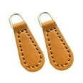 thumbnail image 4 of Sharprepublic 2 Pieces Zipper Pulls PU Leather Decorative Pullers for Clothing Bag Luggage Light Brown, 4 of 8
