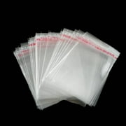 FYCONE 200Pcs Self Adhesive Bags Reclosable Clear Poly Bag Plastic Baggies Small Jewelry Shipping Bags